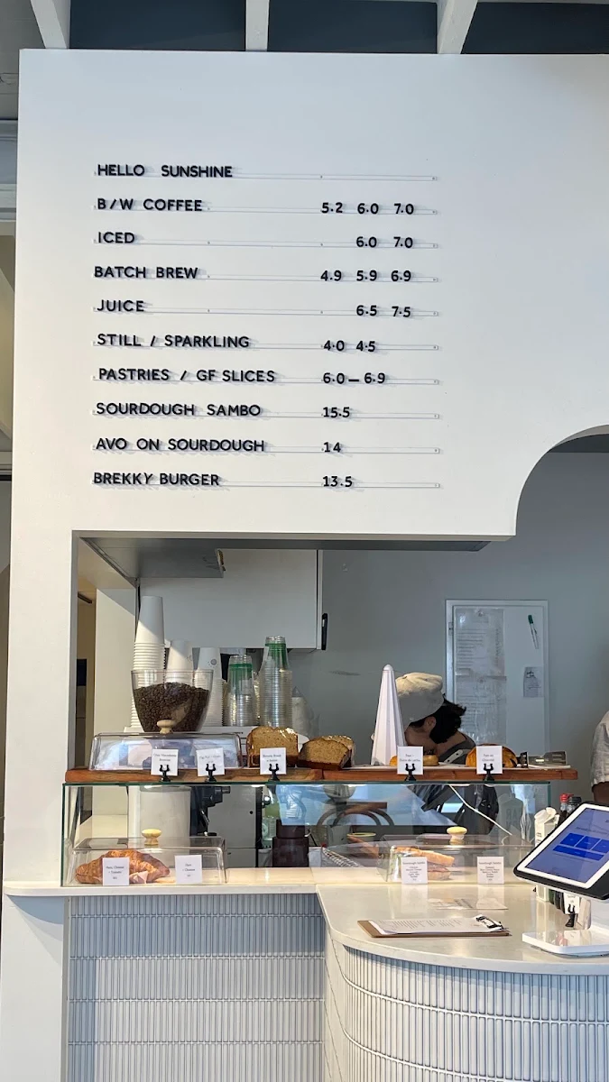 Menu, Sunroom | Cafe + Store