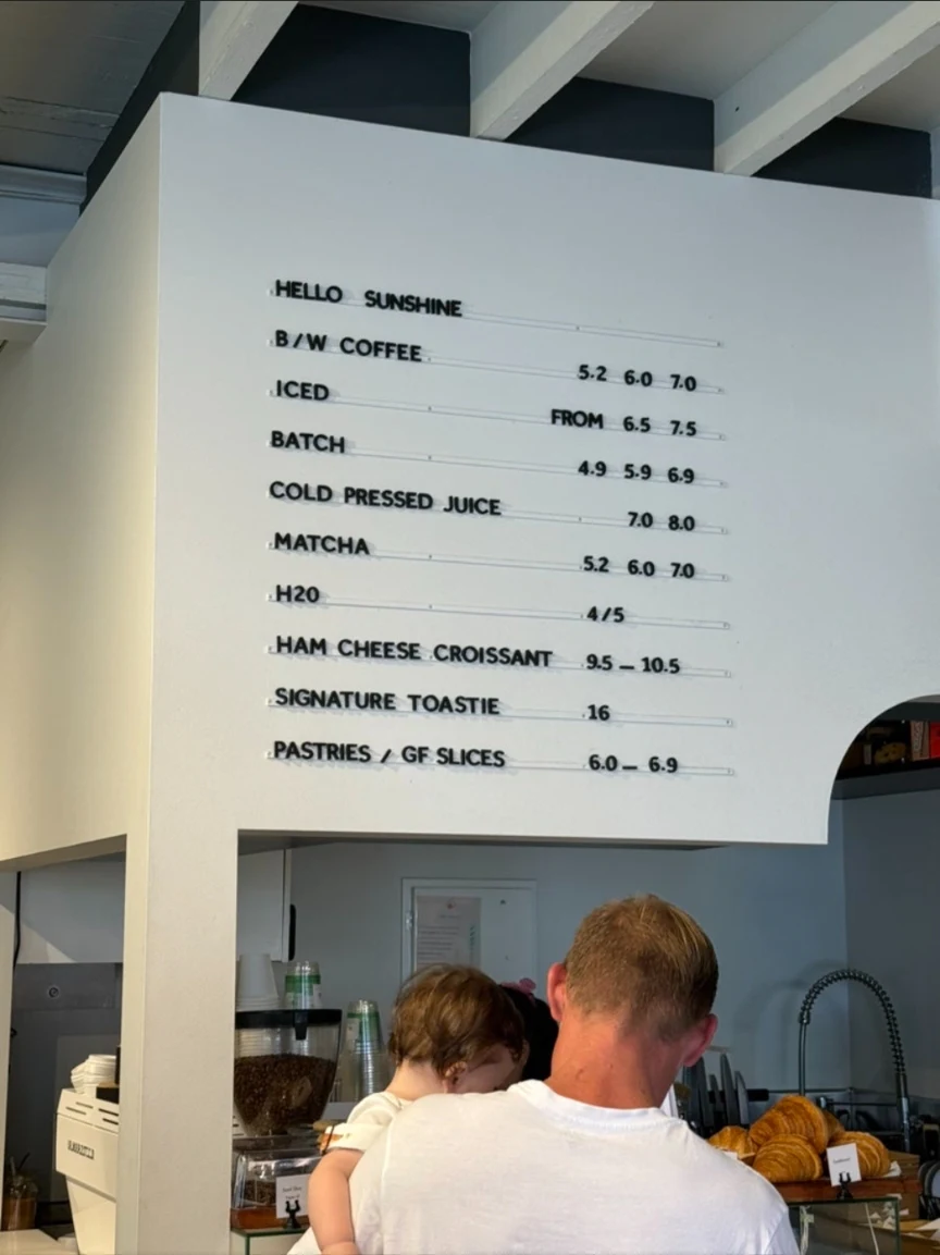 Menu, Sunroom | Cafe + Store