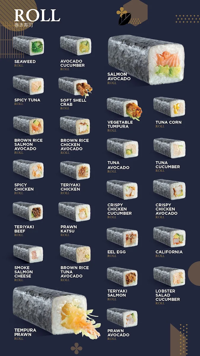 Menu, Sushi Naya - Martin Place Metro
