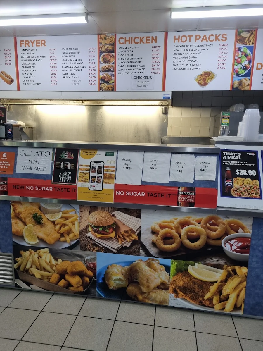 Menu, Honeypot Takeaway