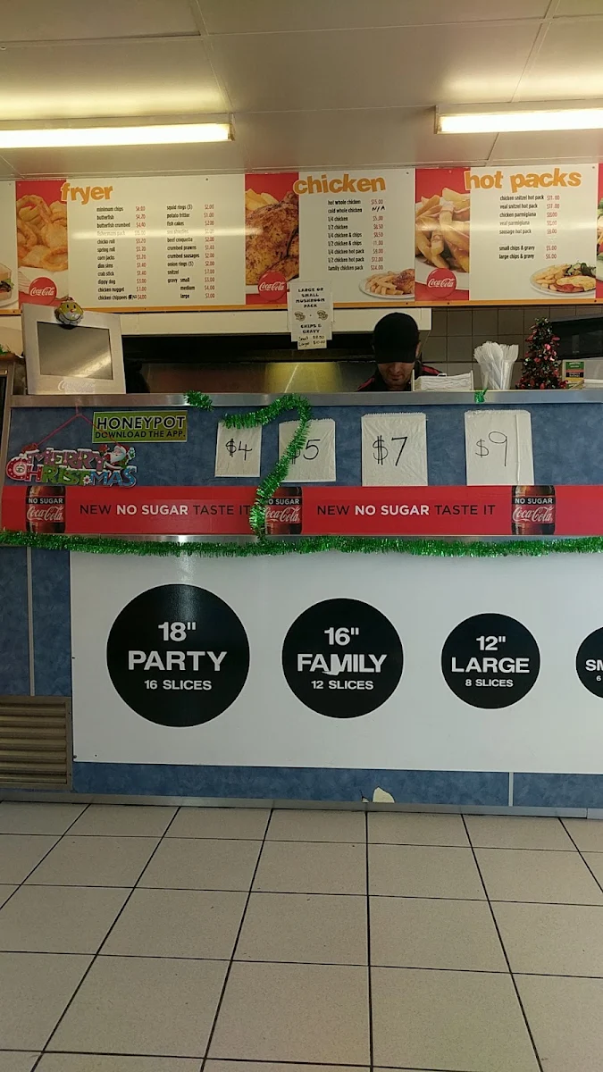 Menu, Honeypot Takeaway