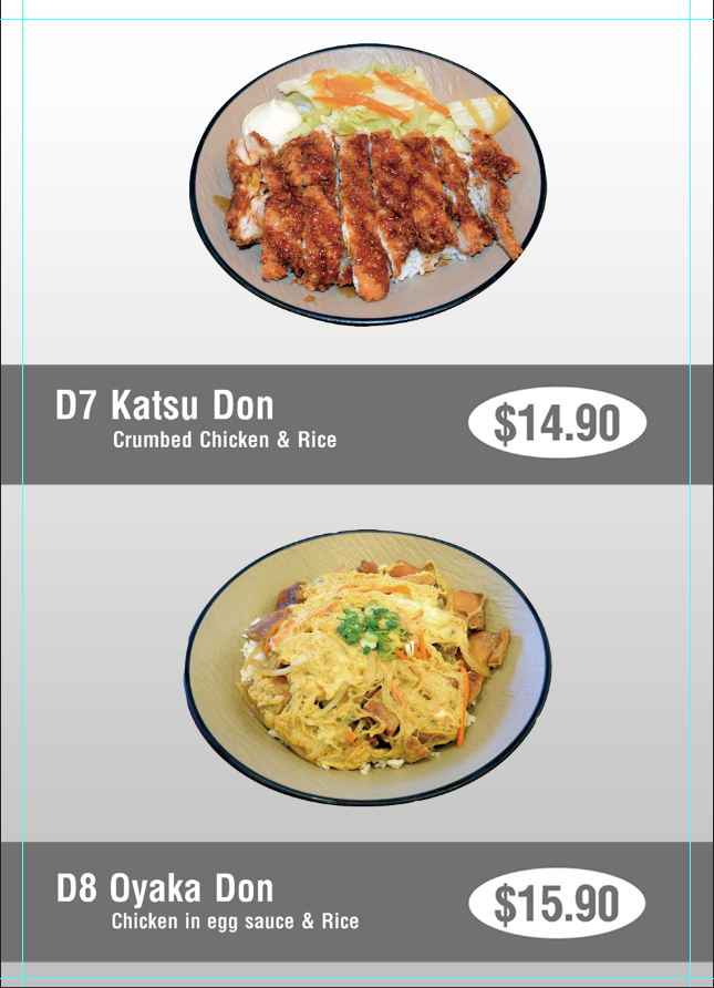 Menu, Nishiki