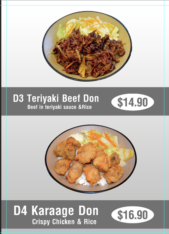Menu, Nishiki