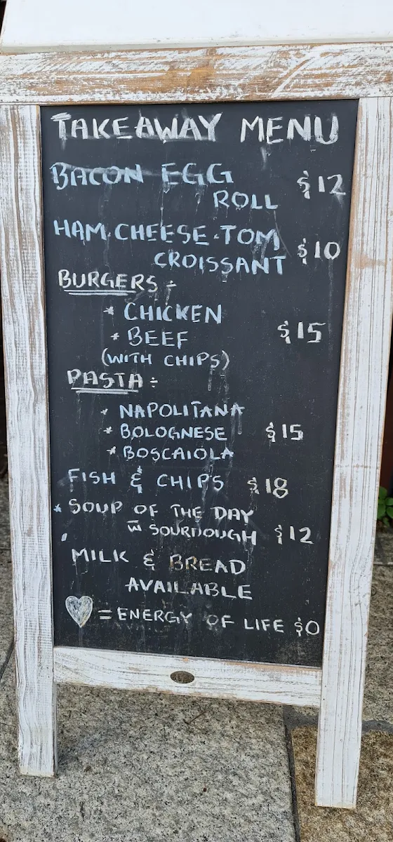 Menu, Ironwood Cafe