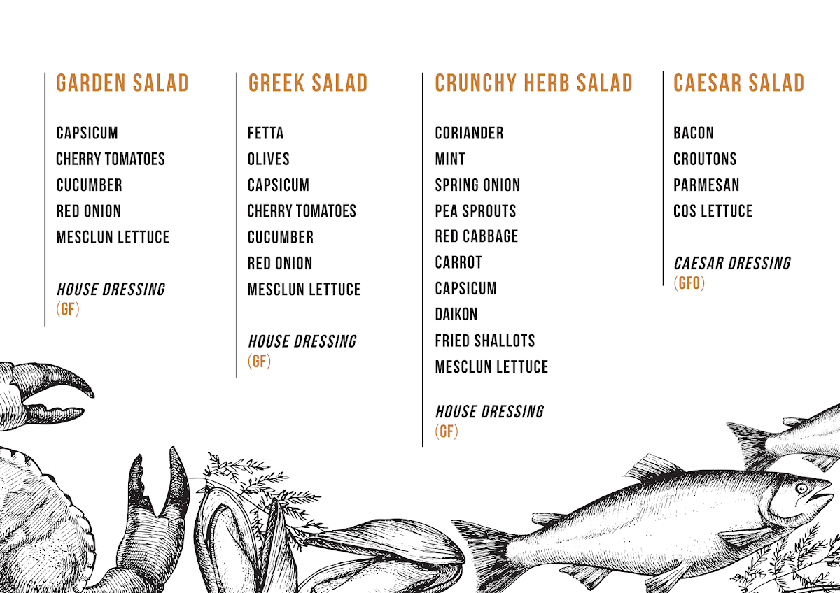 Menu, Fish Frenzy