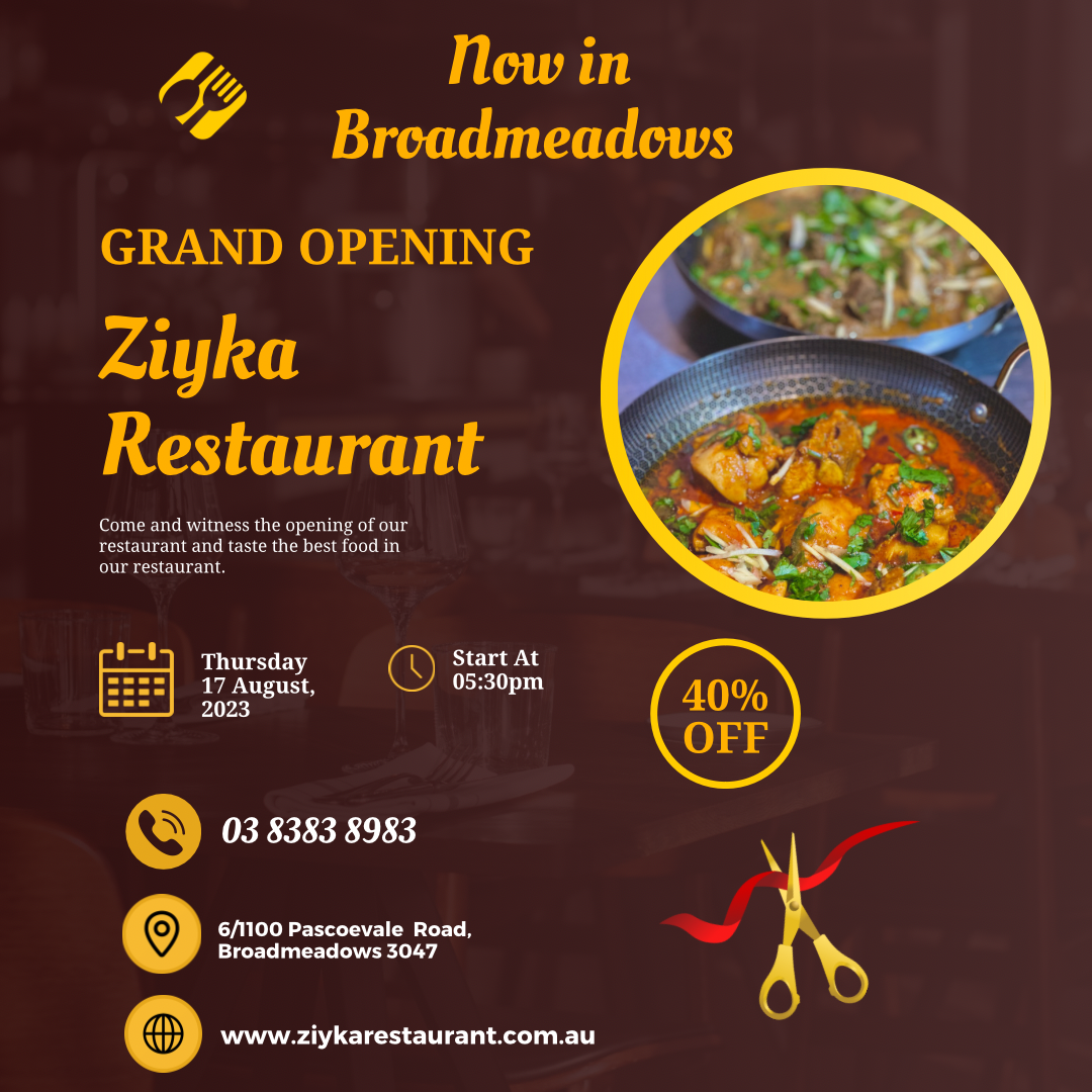 Menu, Ziyka Broadmeadows