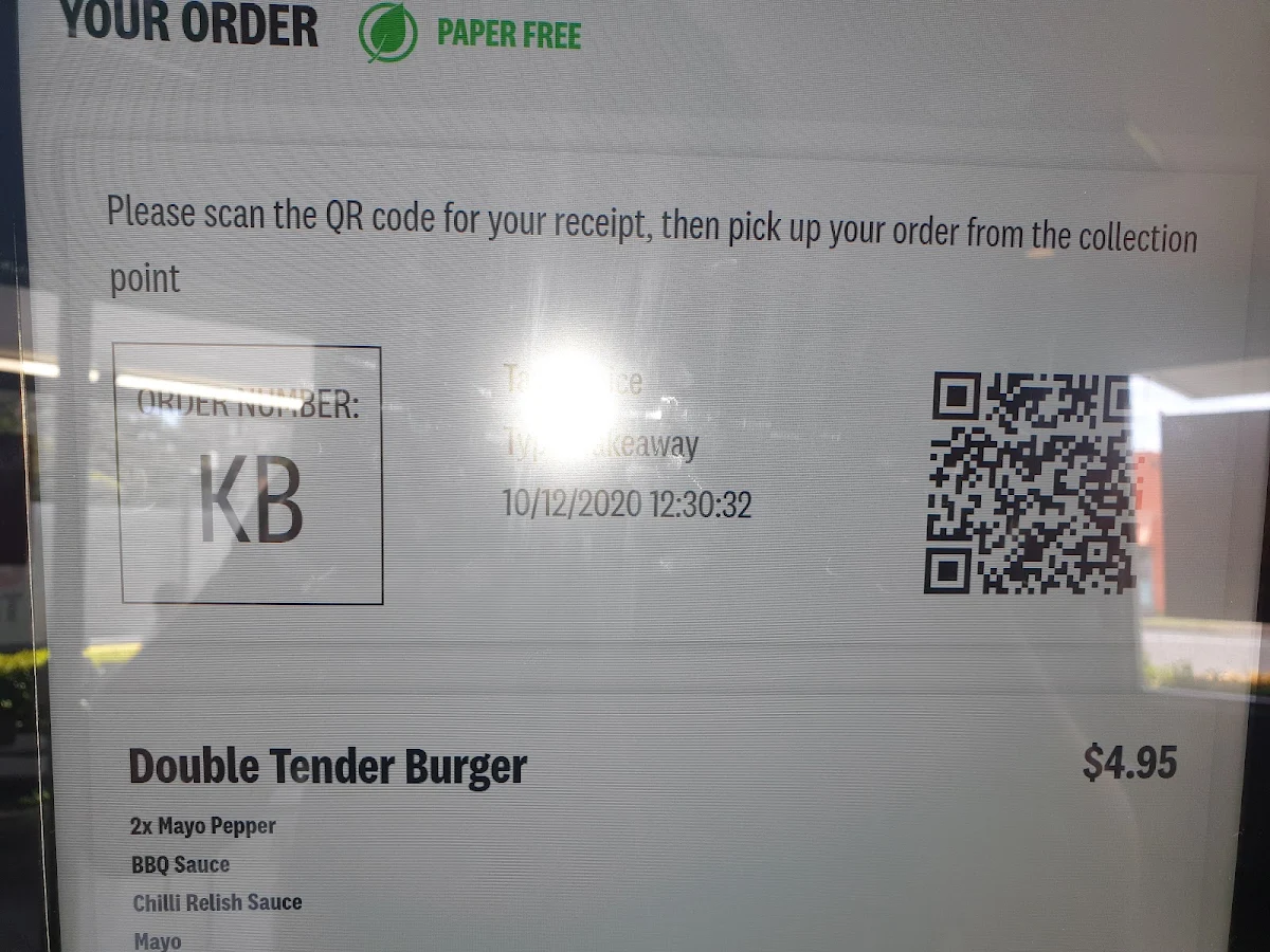 Menu, KFC Fairy Meadow