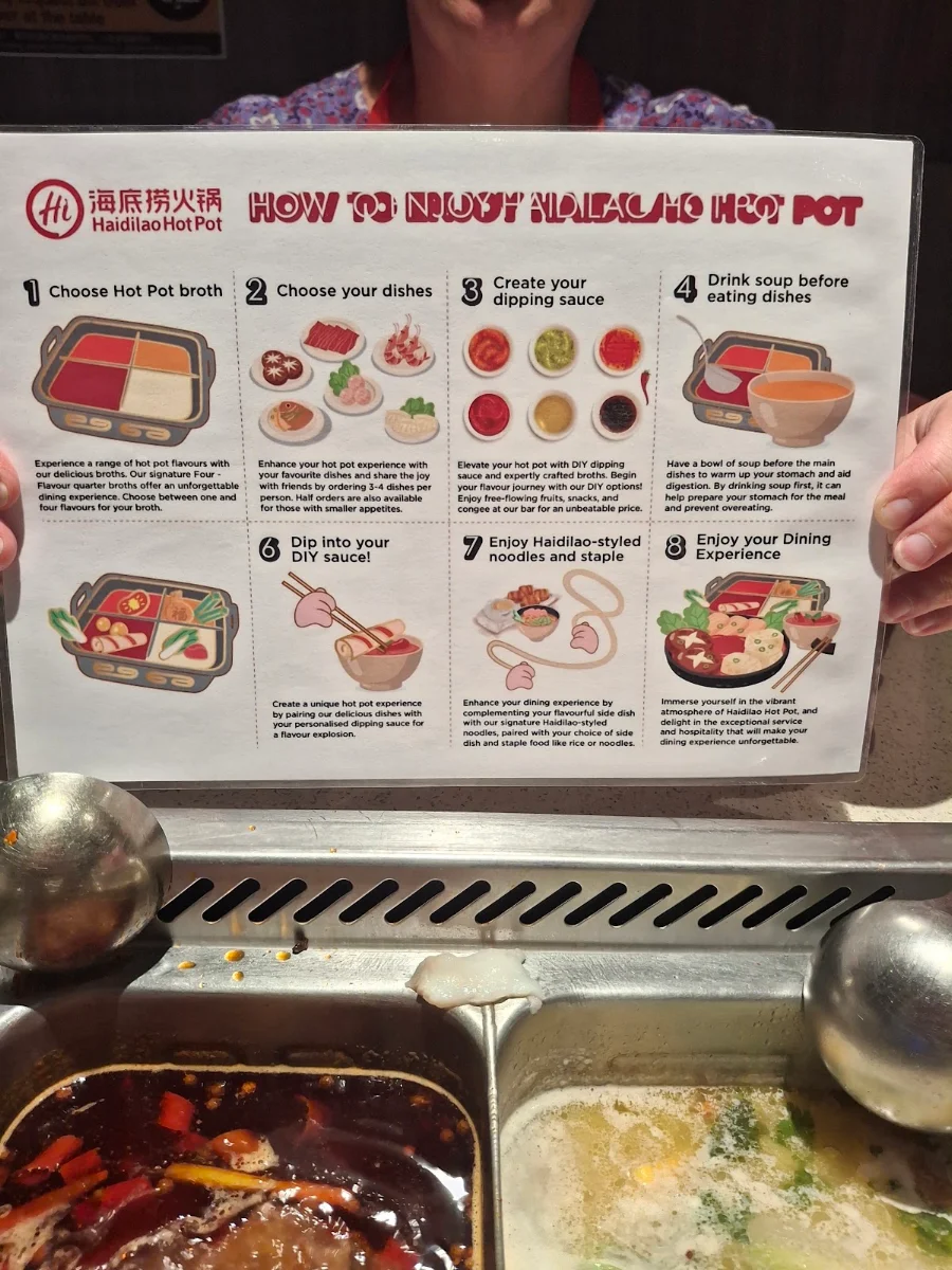 Menu, HAIDILAO HOTPOT 海底捞火锅 （Q+A）