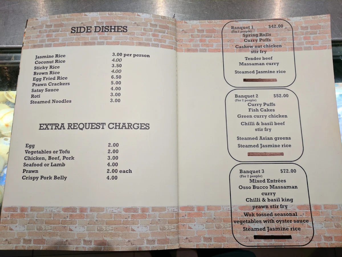 Menu, Kukthai
