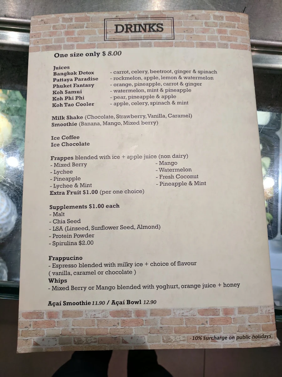 Menu, Kukthai