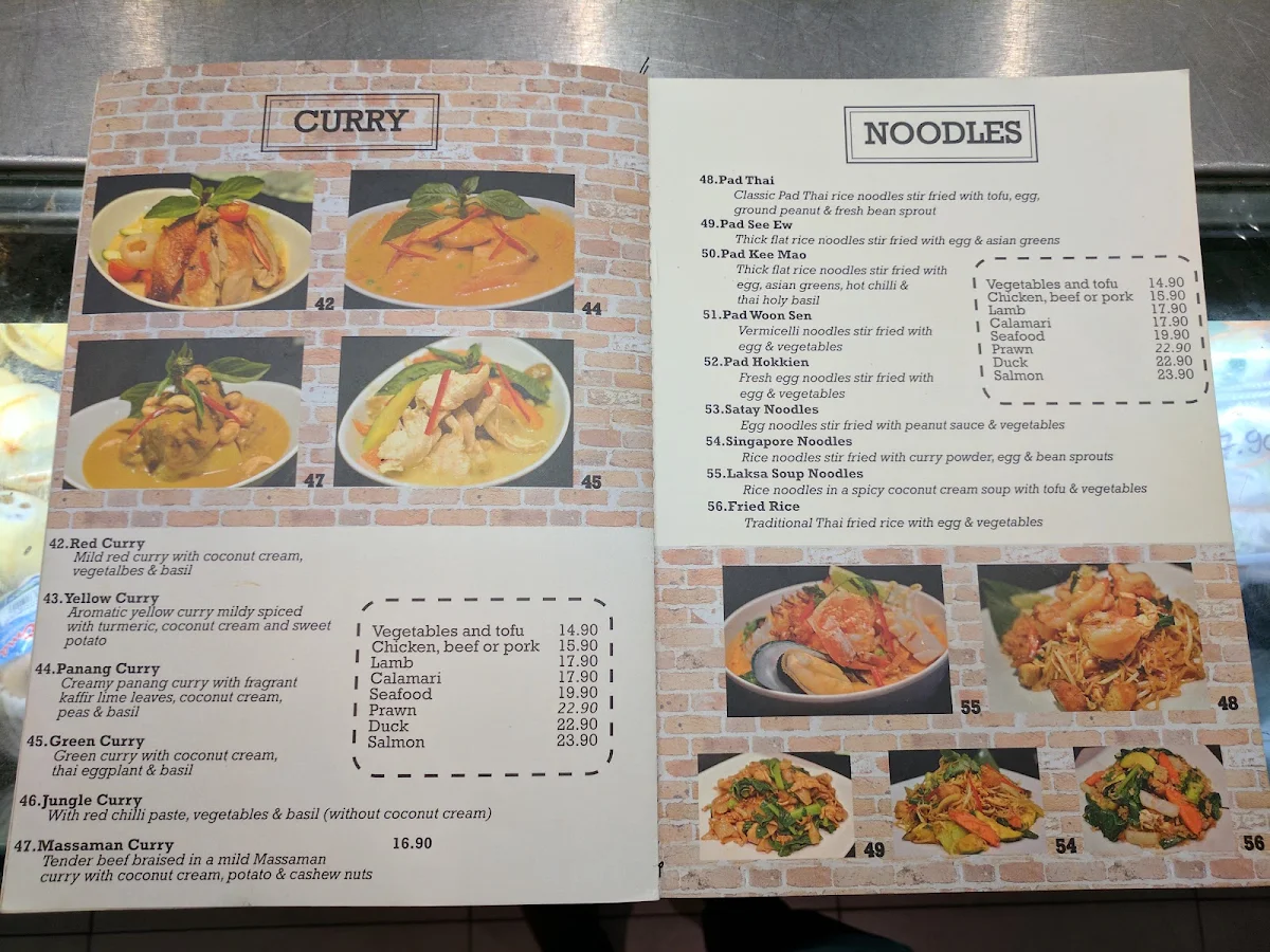 Menu, Kukthai