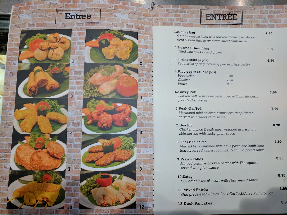 Menu, Kukthai