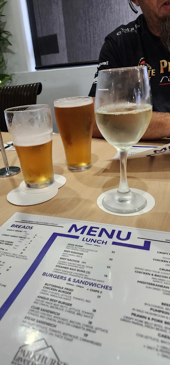 Menu, Parkhurst Tavern