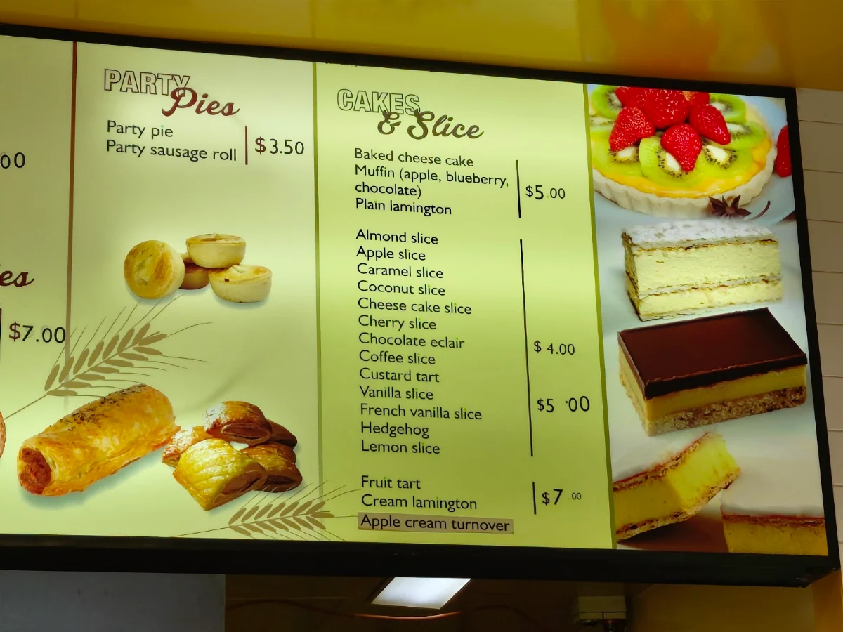 Menu, Hot Pies and Pork Roll Bakery
