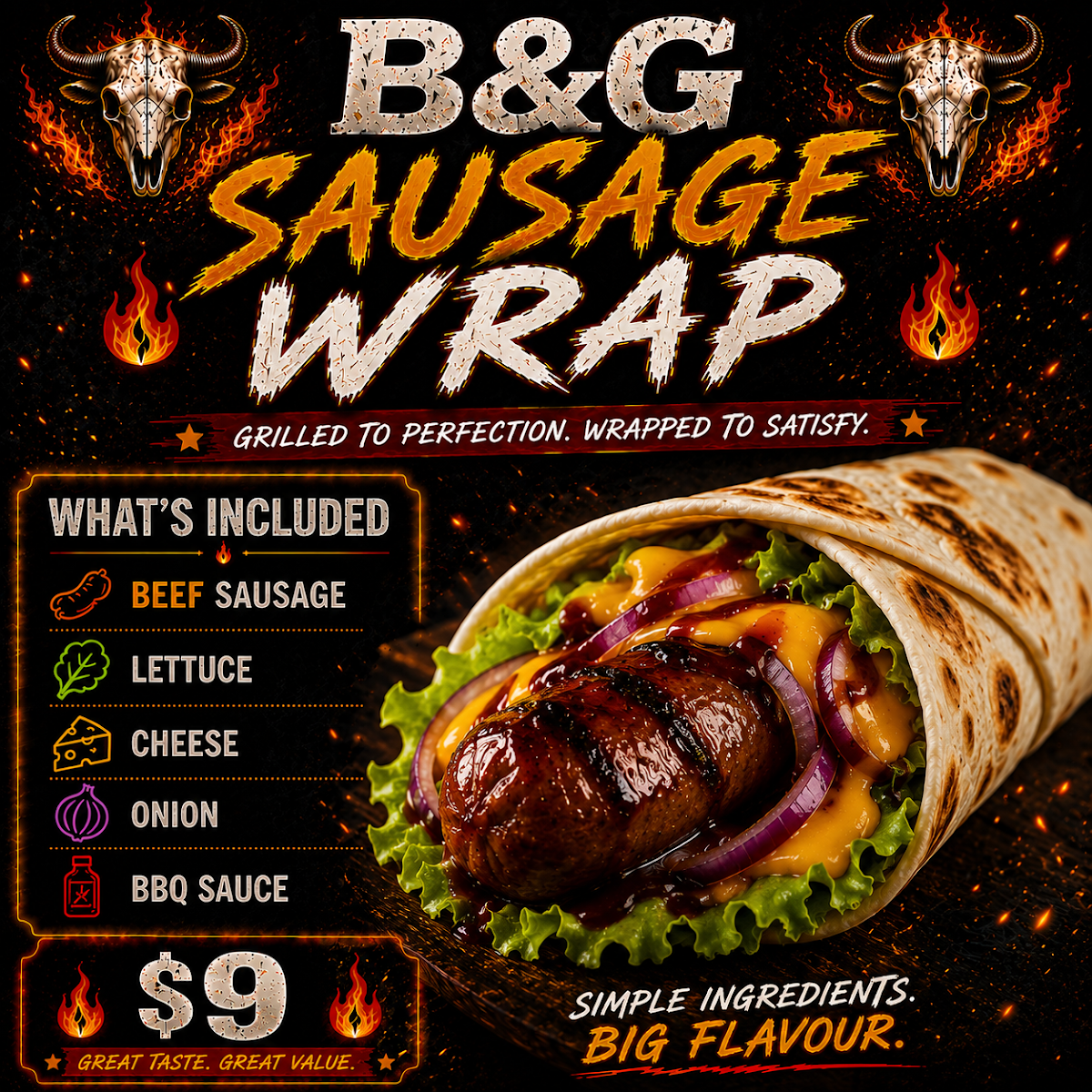 Menu, Bones & Grills
