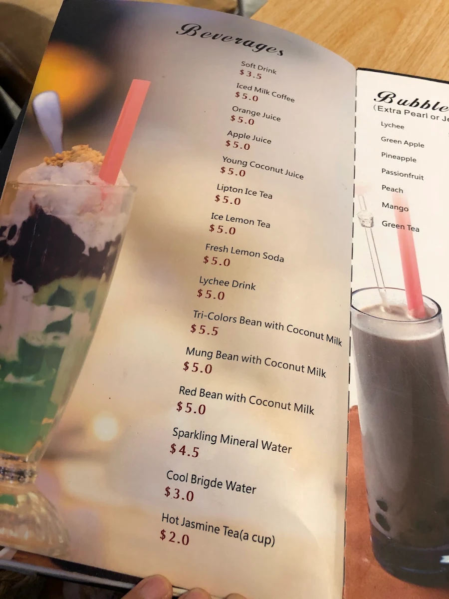 Menu, Ph by Pho Hung
