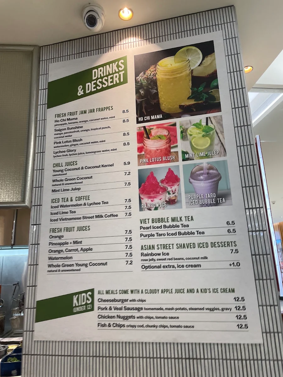 Menu, Phúc Deli-Viet Indooroopilly
