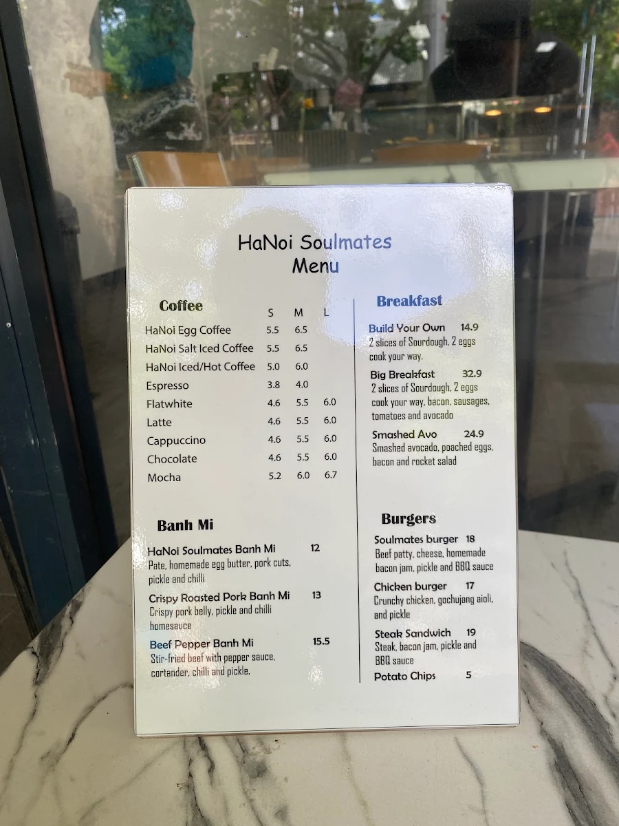 Menu, Hanoi Soulmates