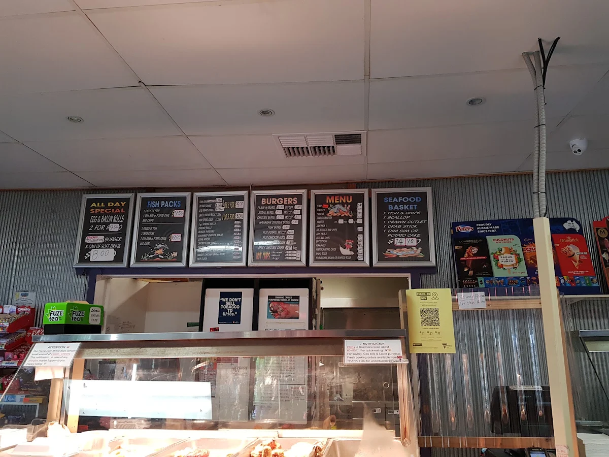 Menu, Majorca Road Take away Fish Chips Salad Rolls