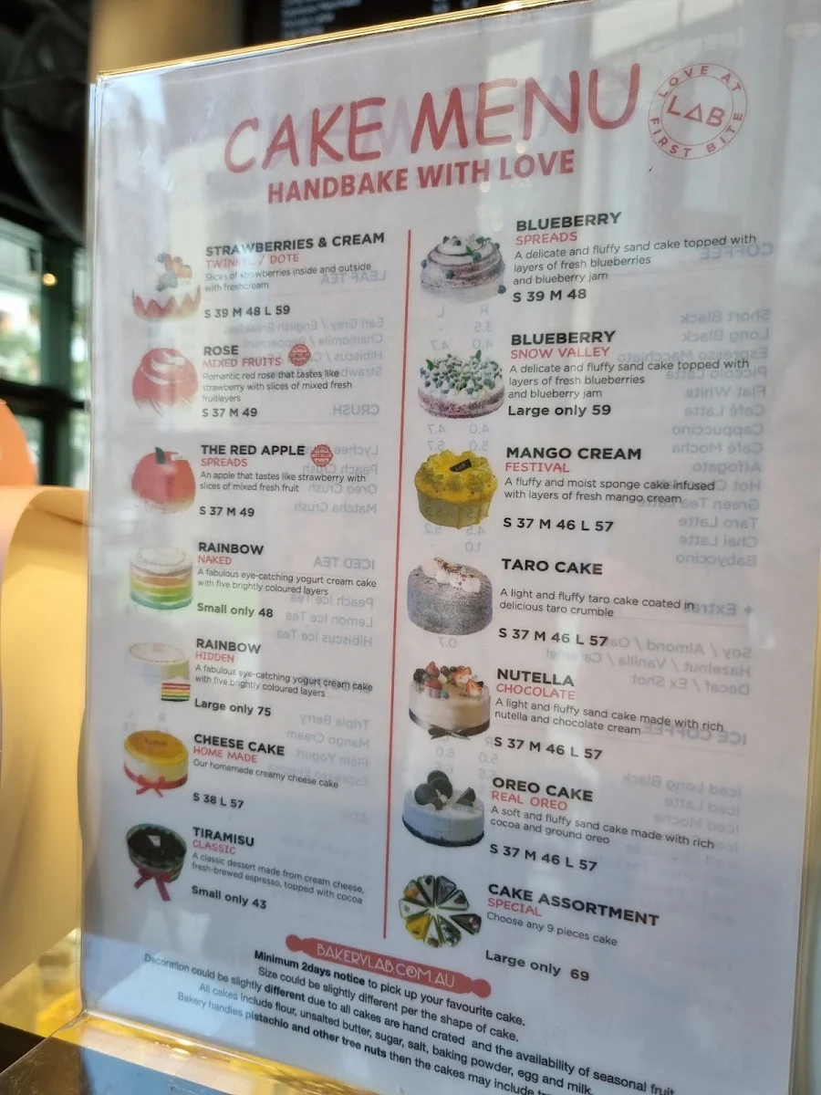 Menu, LAB Rhodes