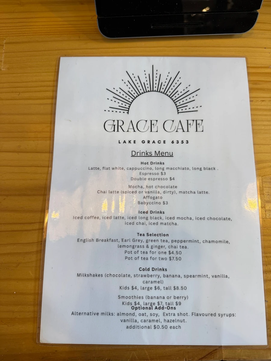 Menu, Lynnie's Cafe