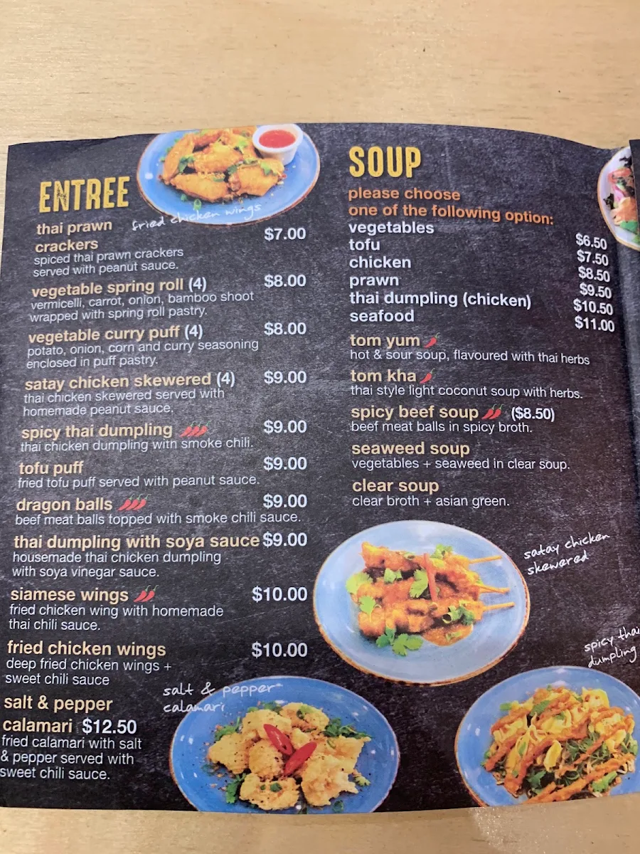 Menu, Chow Thai