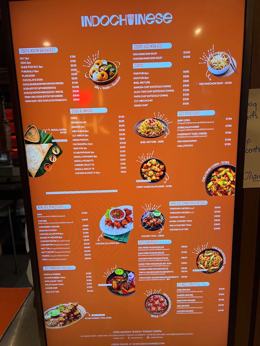 Menu, IndoChainese