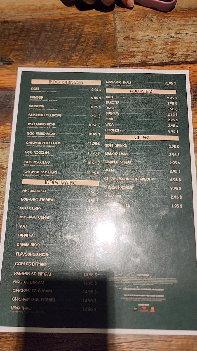 Menu, IndoChainese