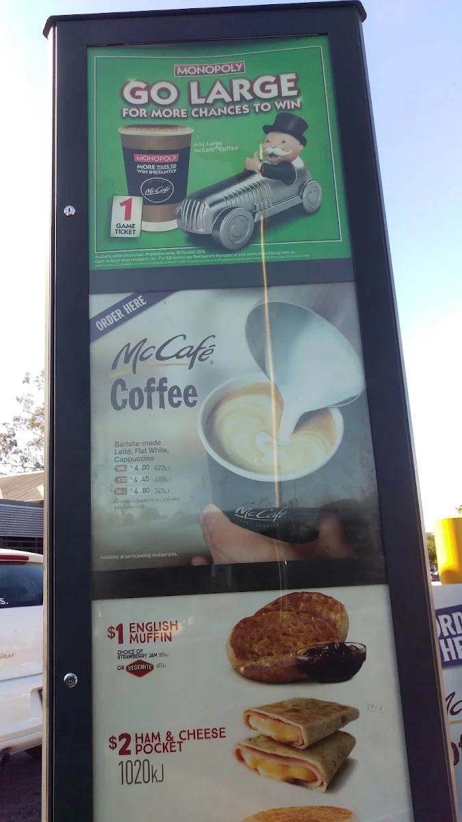 Menu, McDonald's Springwood