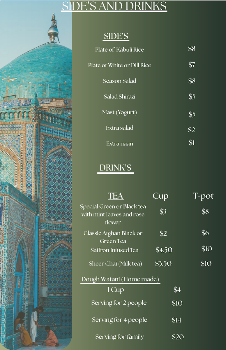 Menu, Daylight Restaurant
