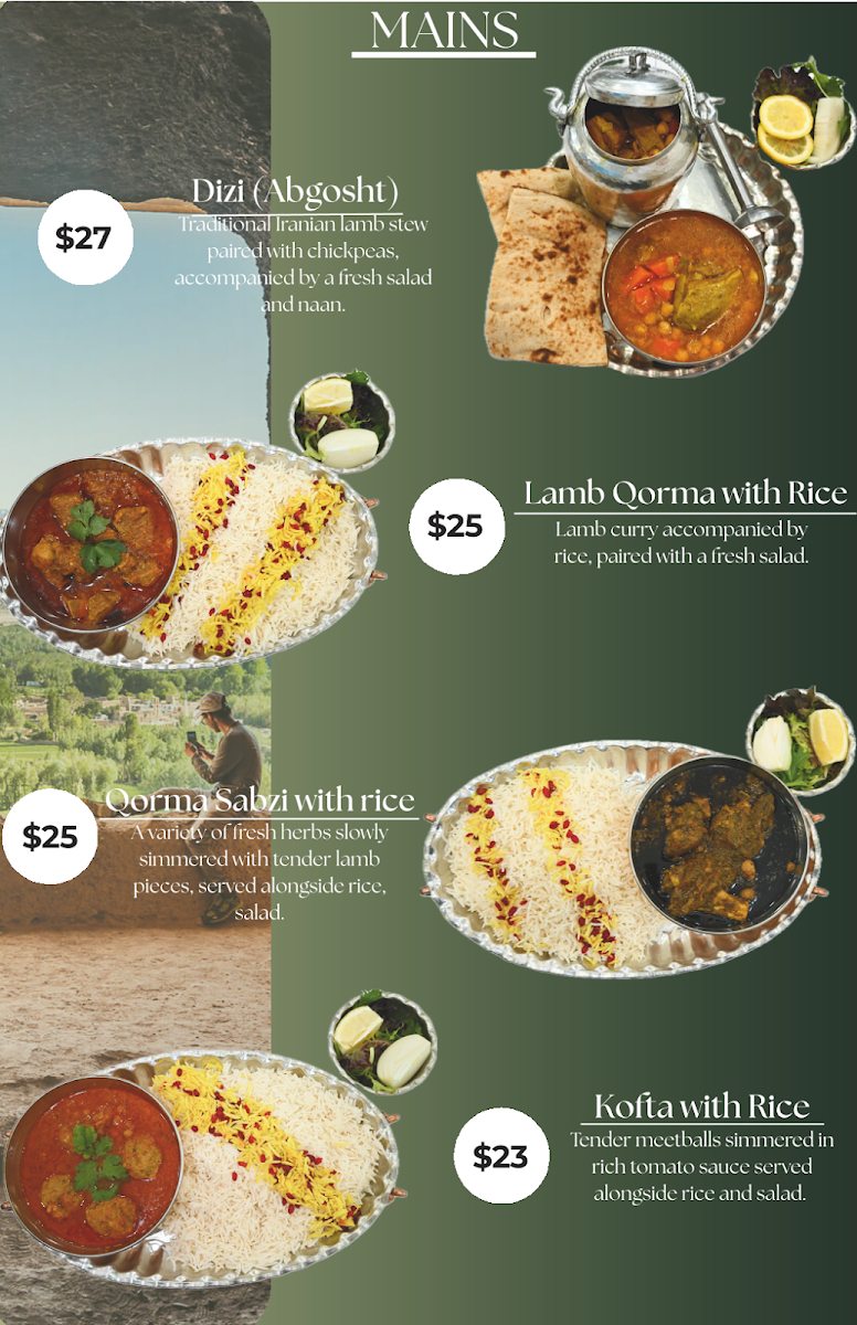 Menu, Daylight Restaurant