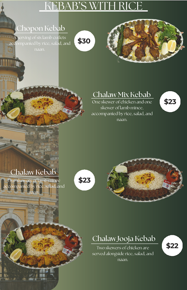 Menu, Daylight Restaurant