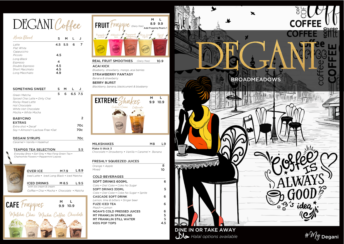 Menu, Degani