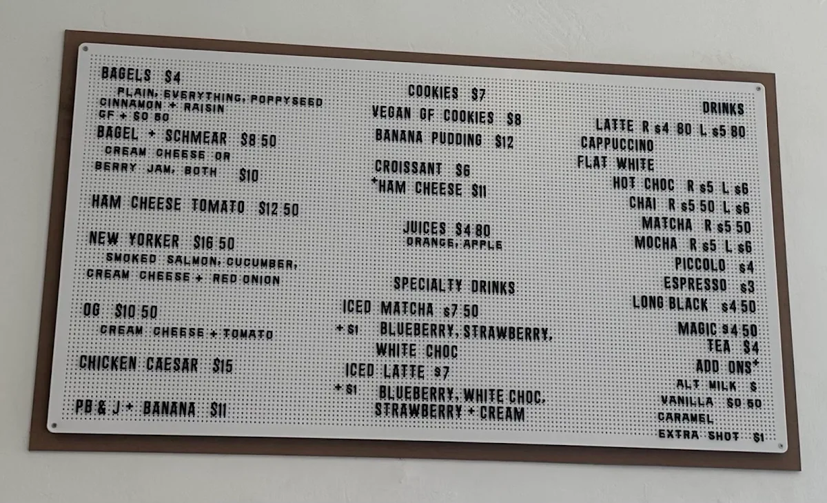Menu, Bakehouse by Vic