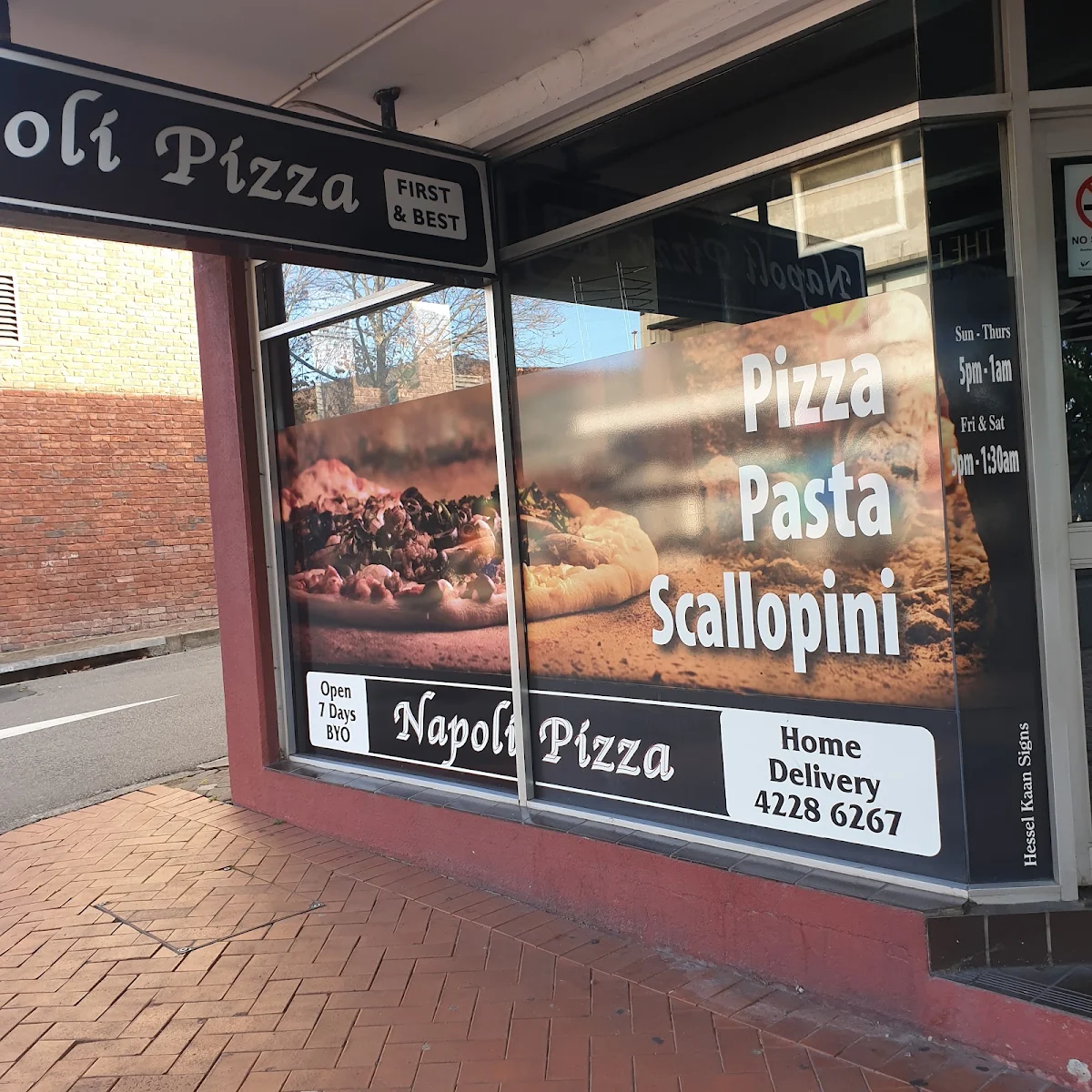 Menu, Napoli Pizza