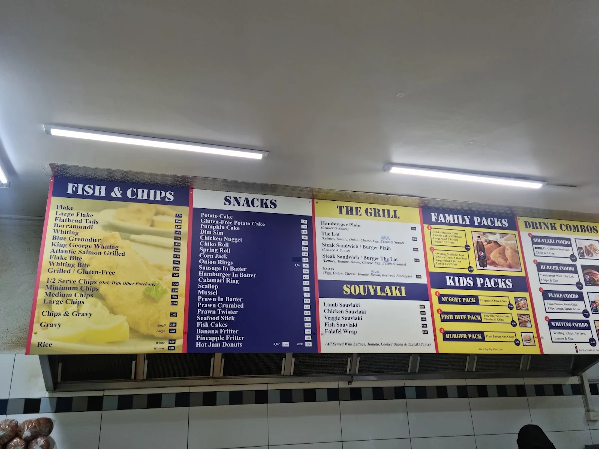 Menu, Jim's Seafood and Grill
