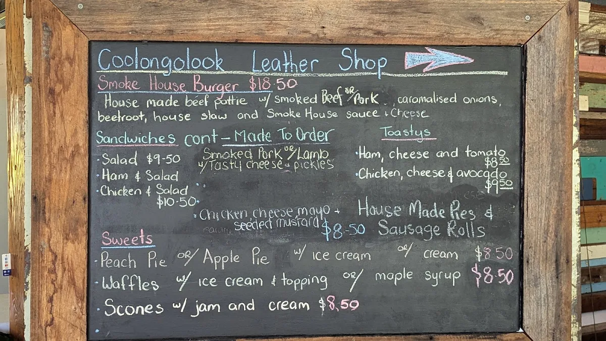 Menu, Coolongolook Smokehouse
