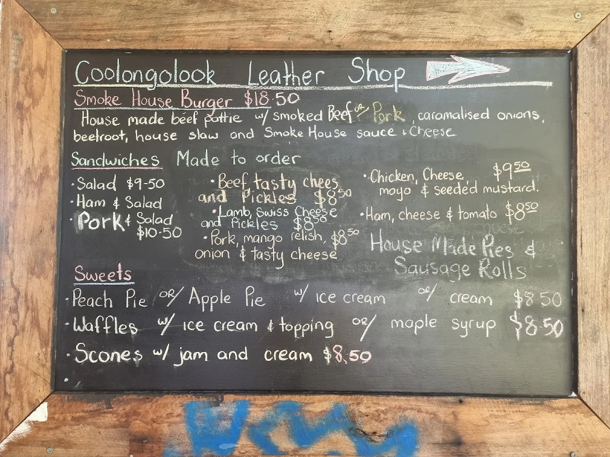 Menu, Coolongolook Smokehouse
