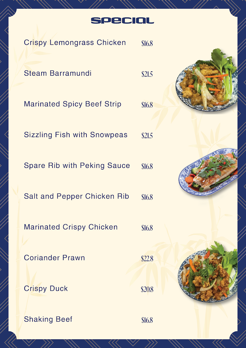 Menu, A Béo Vietnamese restaurant and Café