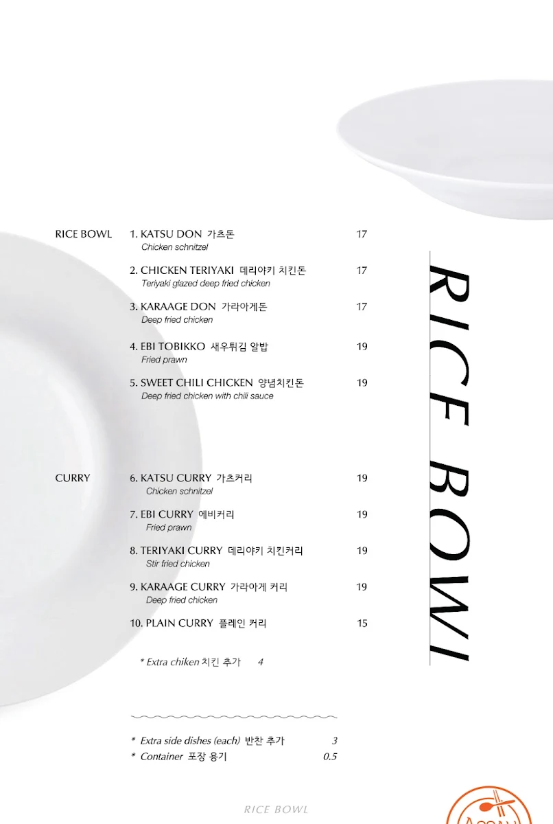 Menu, Assah