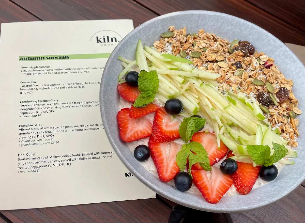 Menu, Kiln at Belco Arts