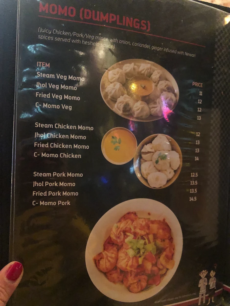 Menu, Heshela Newa Khaja Ghar Rockdale