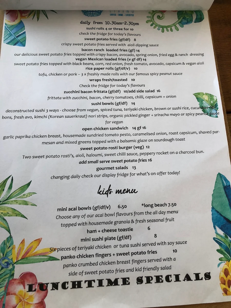 Menu, Lure Living