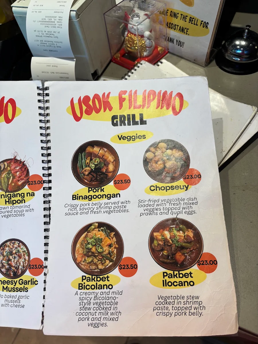 Menu, USOK Filipino Grill x Noypi Halo Halo