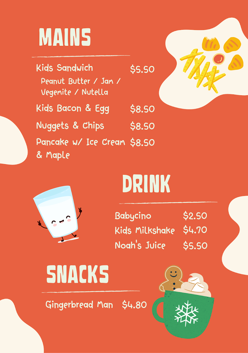 Menu, Relish Corner