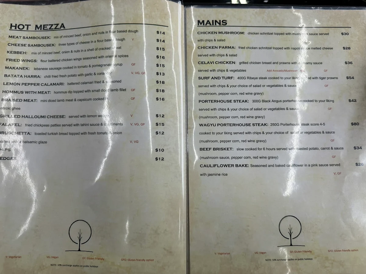 Menu, C'est LaVi Melbourne