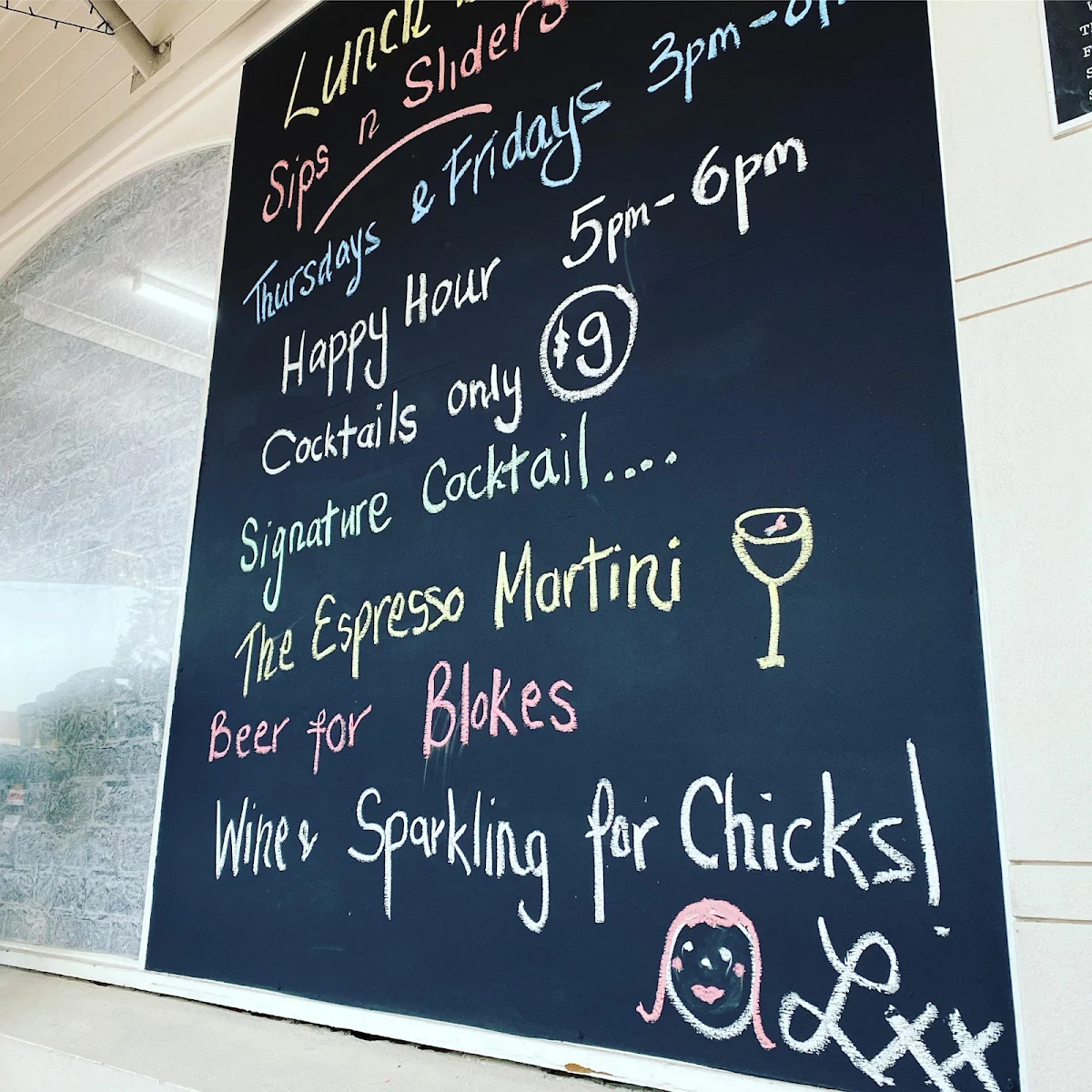 Menu, Lunch Bar Woy Woy