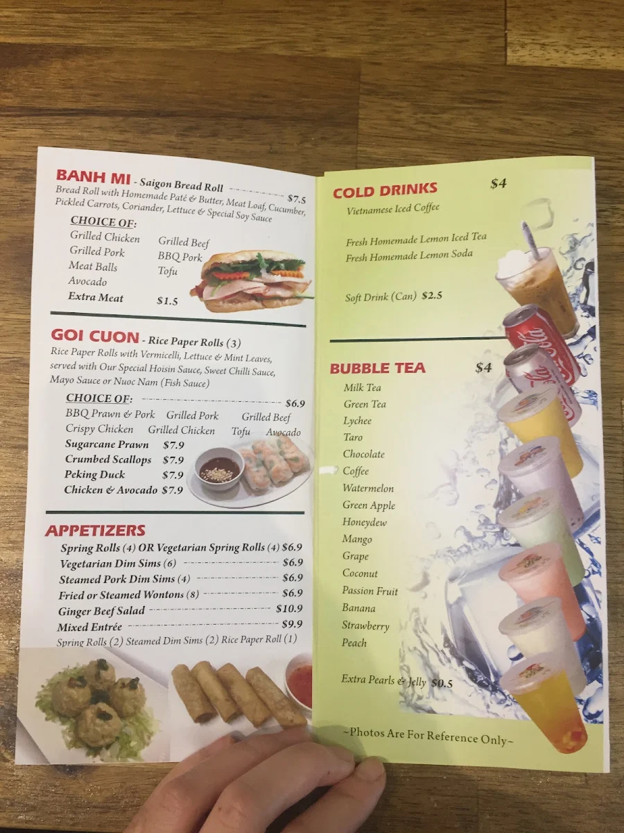 Menu, Saigon Salad Roll