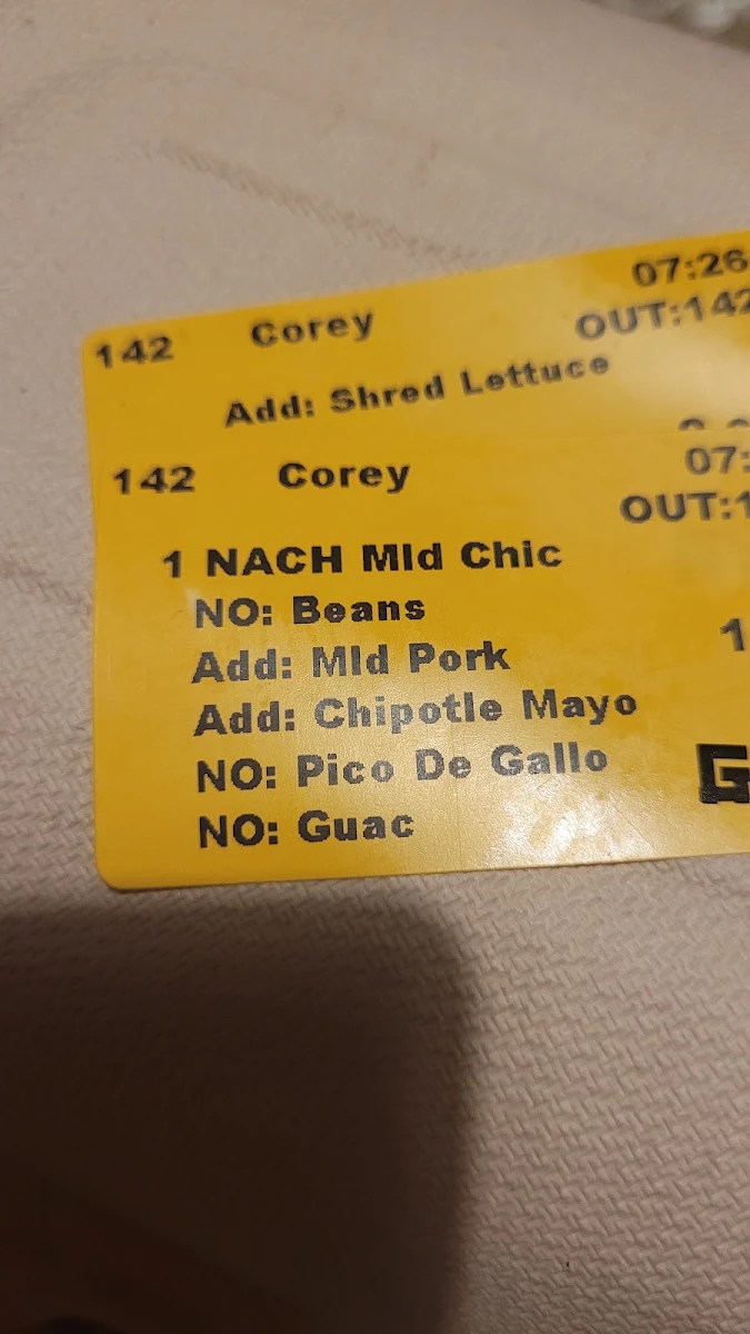 Menu, Guzman y Gomez - Mount Barker