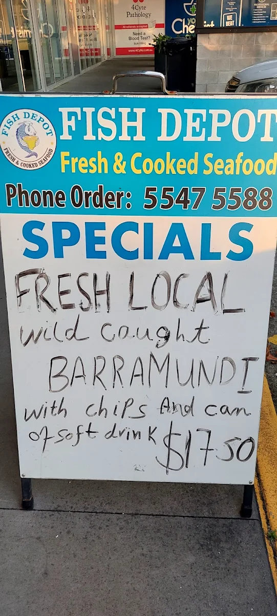 Menu, Fish Depot Pimpama